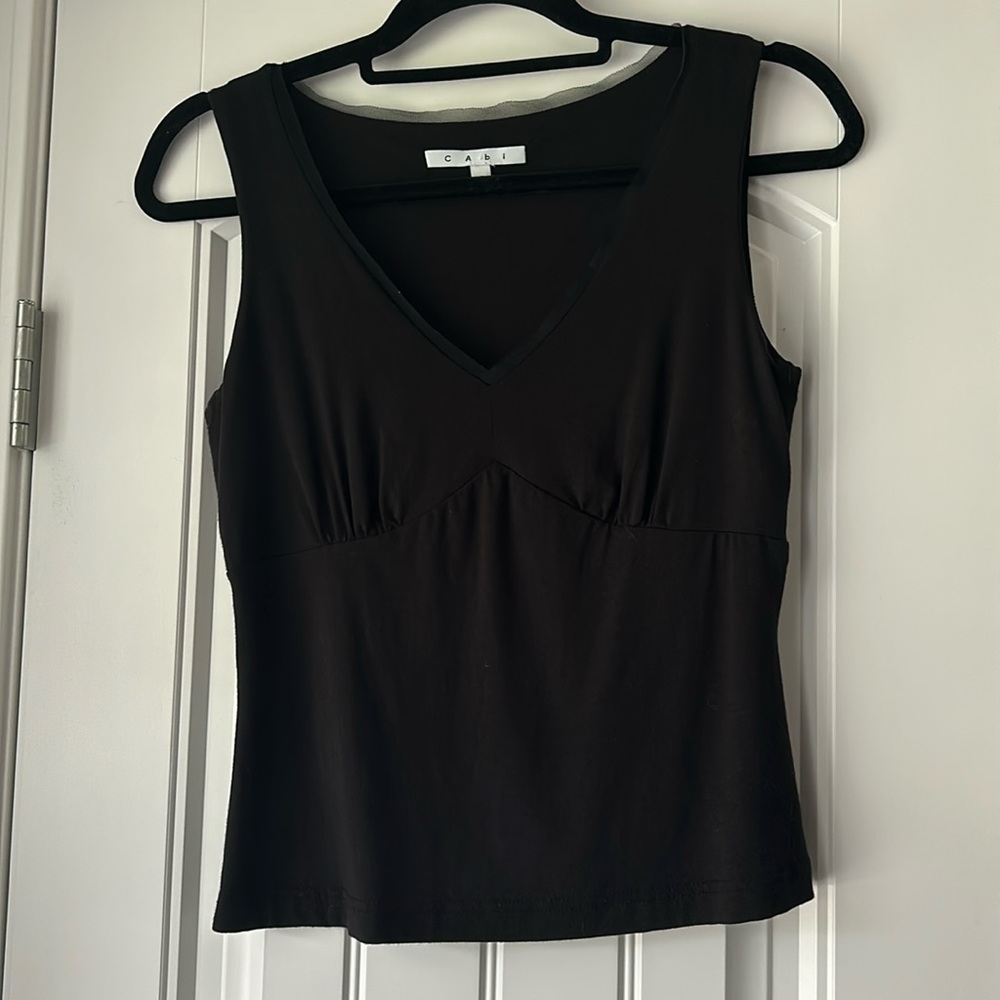 CAbi Black V-Neck Tank Top